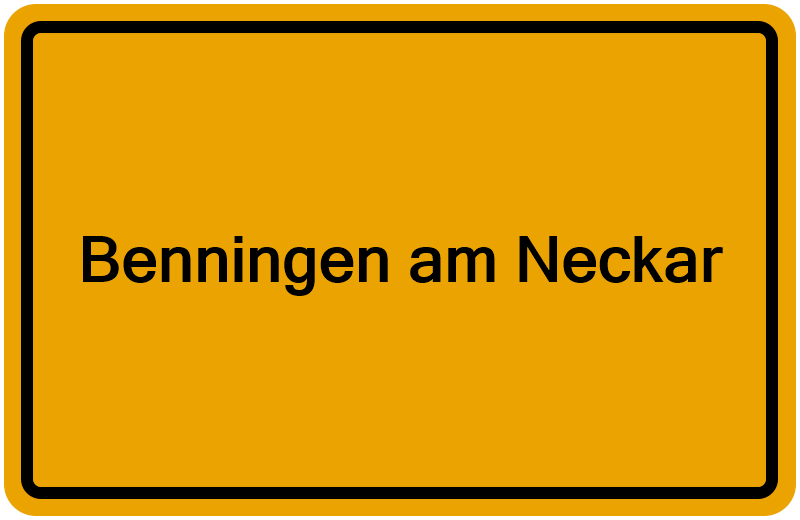 Handelsregisterauszug Benningen am Neckar